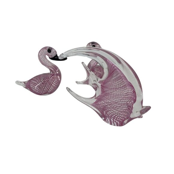 Murano Glass 3 figurines Fish 2 Swans - Picture 10 of 12